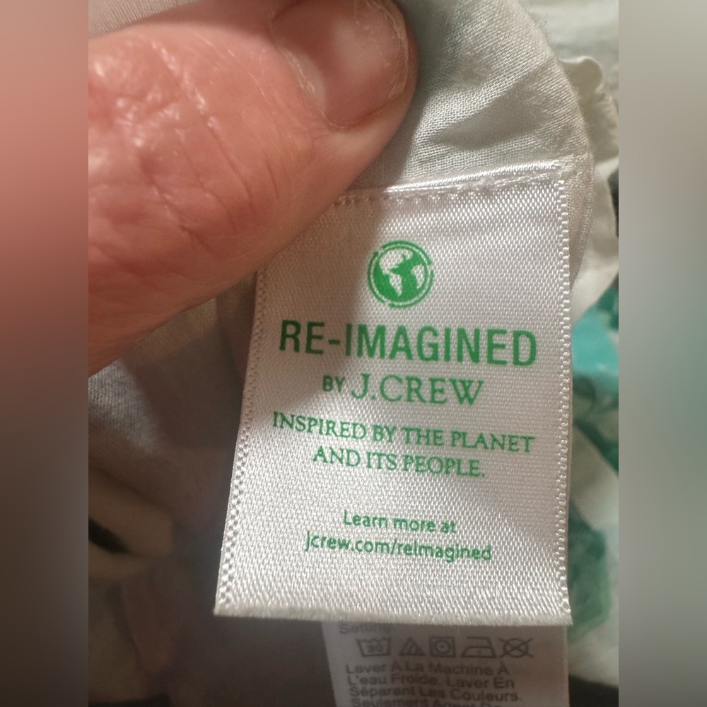 J Crew Tropical Leaf Pattern Spaghetti Strap Tier… - image 7